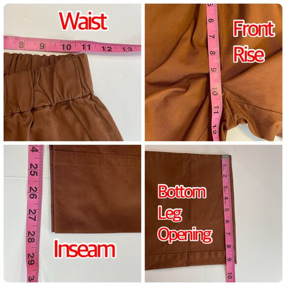 Everlane Brown Organic Cotton Elastic Waist Pull On WideLeg Pants 0 NWT - Picture 11 of 11